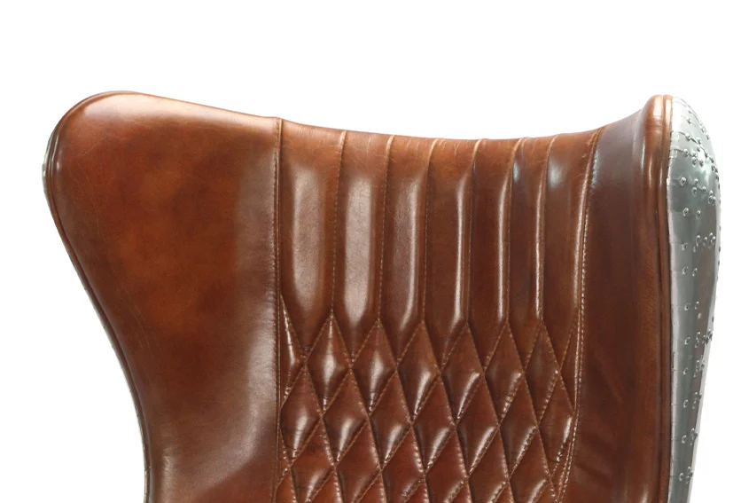 Aviator Leather Aluminum Chair 7