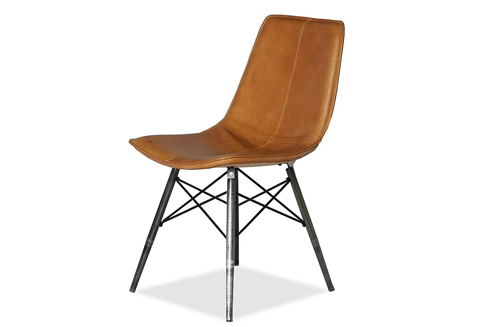 Modern_Metal_real_leather_dining_chair-5