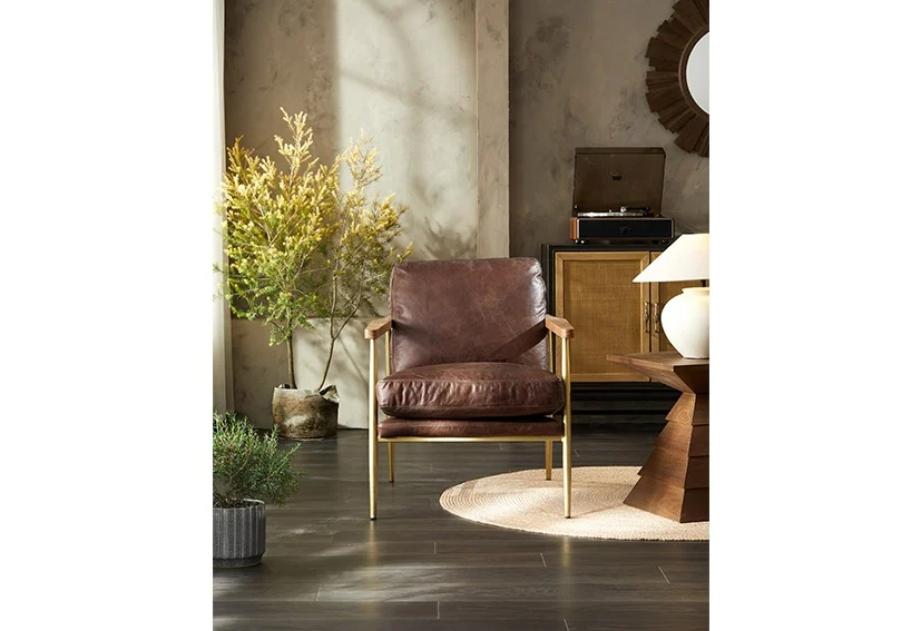 leather accent chair modern 1