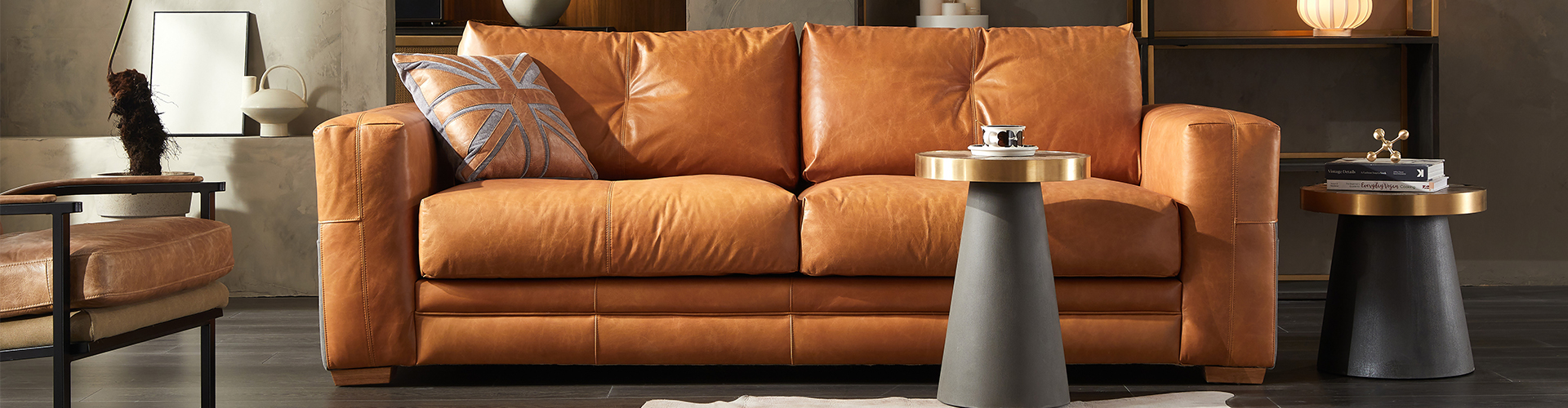 leather furniture manufacturers- -brown