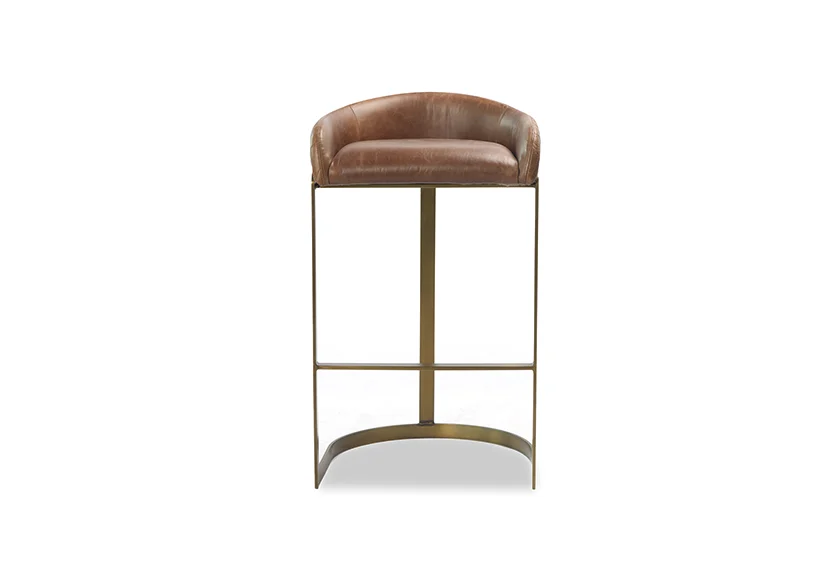 leather bar stool with low back-sofa manufacturer -1