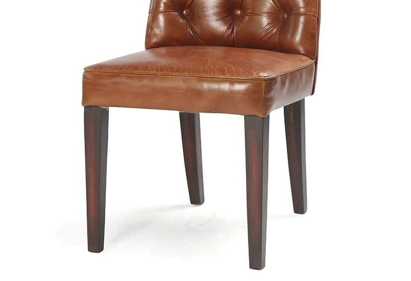 Chesterfield Leather dining Chair-5