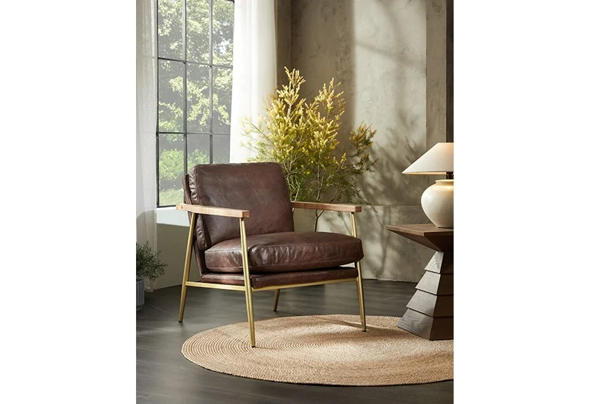 leather accent chair modern 2