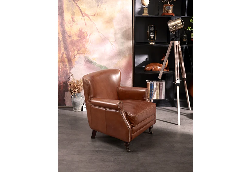 leather sofa factories-Vintage Dark Brown-PATRON-Iconic Society 3