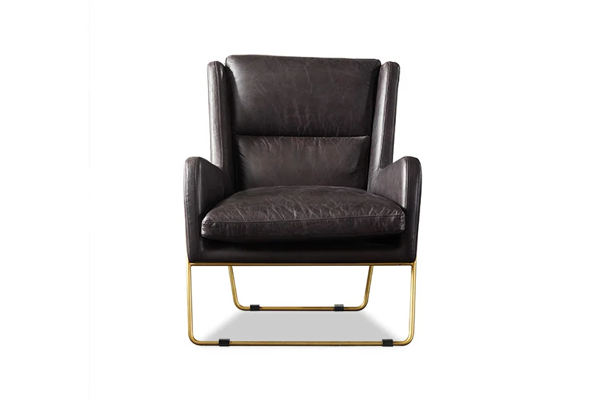 leather sofa manufacturer-Leather Accent Metal Armchair-Black-KEANA-Iconic Society Furniture7