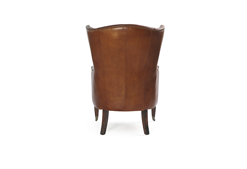 Leather Tufted  Wingback Chair3