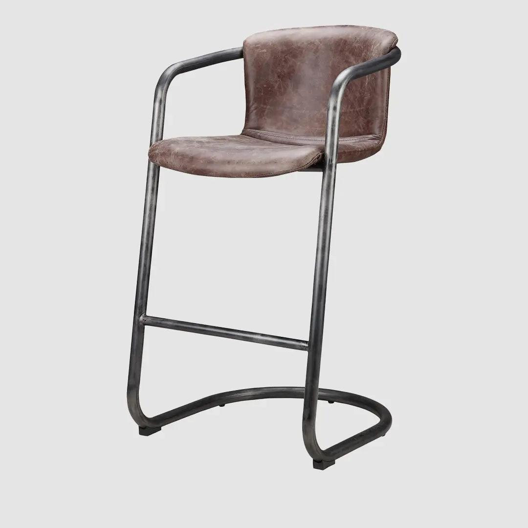 Industrial__Metal_and_Leather_Dining_Chairs_manufacturers--Brown-GRAPHITE_FRAME_-_Iconic_Society_27209_Cigar_Brown-H-sofa supplier