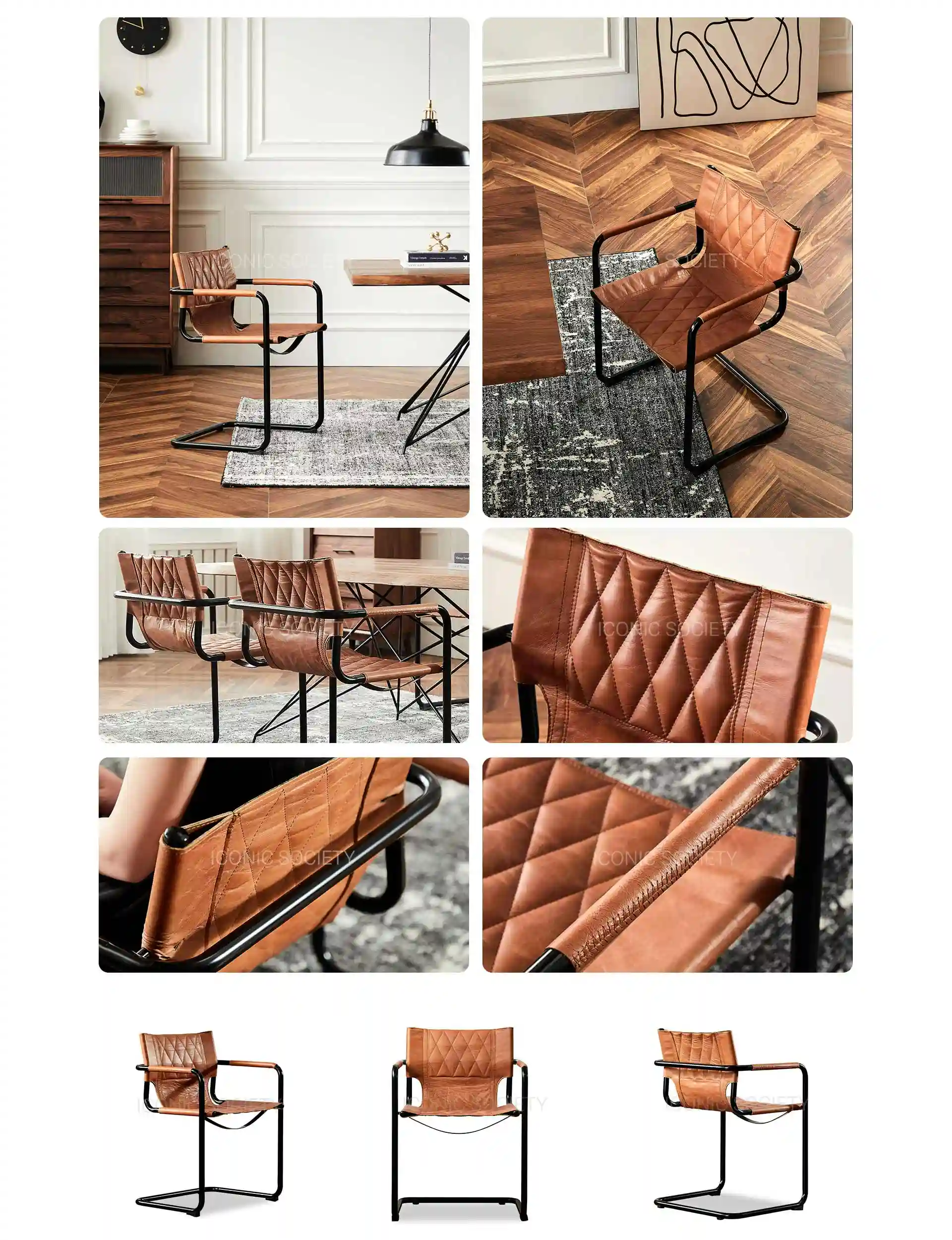 Modern-metal-real-leather-armchairs-12