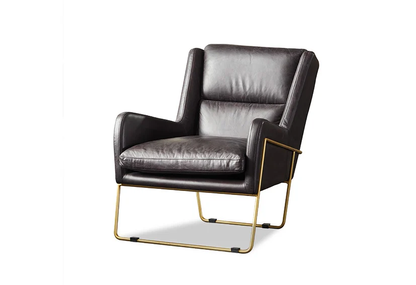 leather sofa manufacturer-Leather Accent Metal Armchair-Black-KEANA-Iconic Society Furniture6