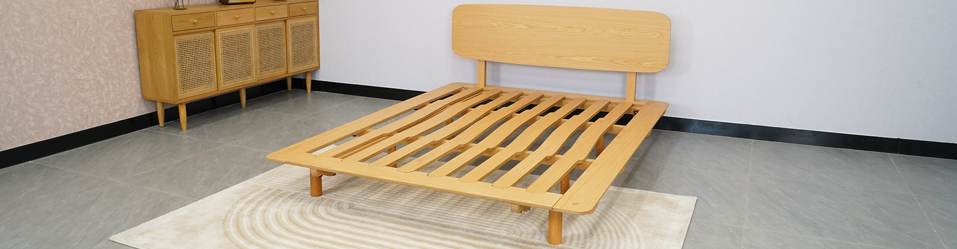 Multi-layered birch plywood bed frame-1