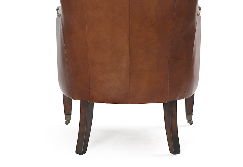 vintage Leather Wing Chair 8