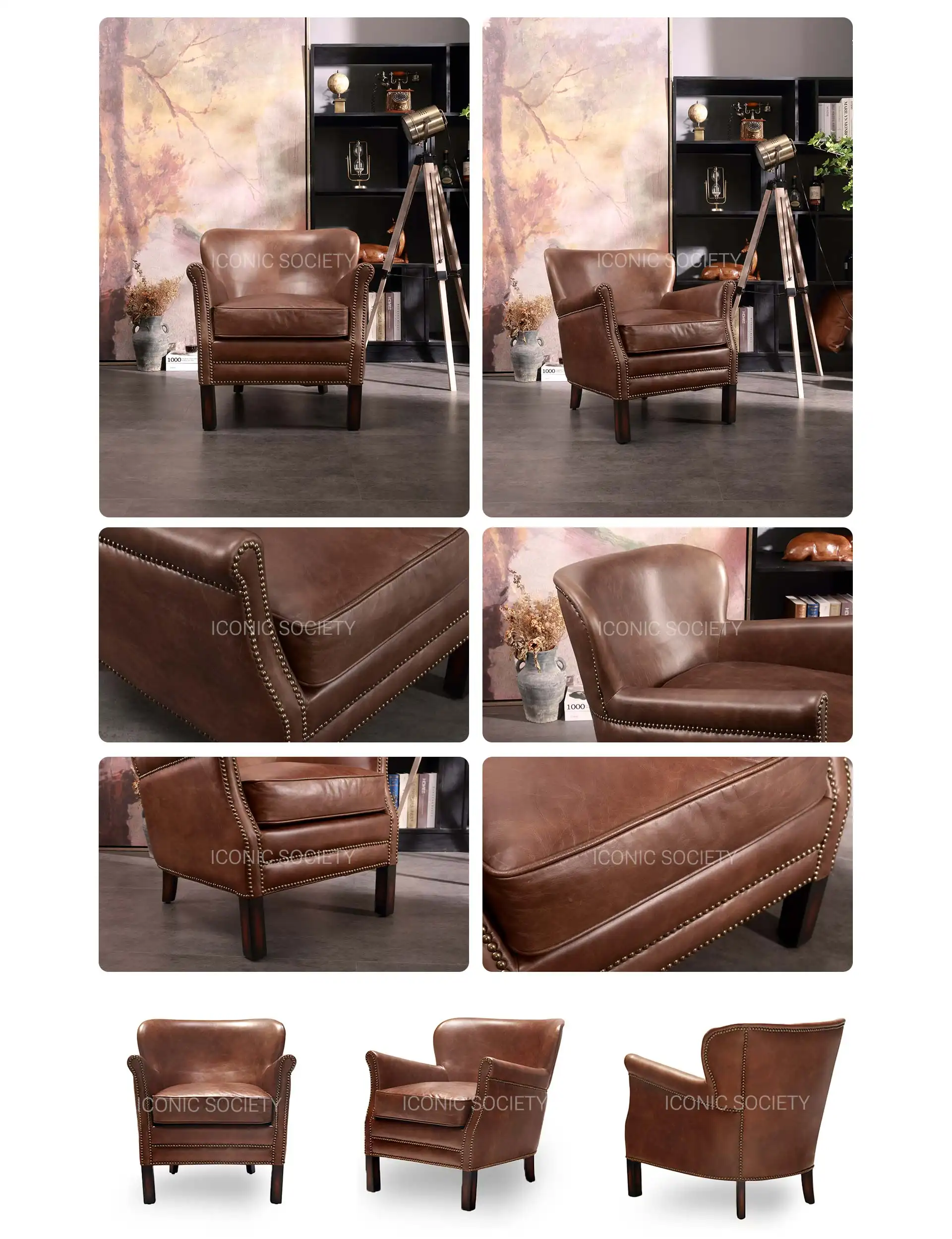 leather furniture manufacturers-Brown Leather-MR BROWNSTONE. -Iconic Society  1