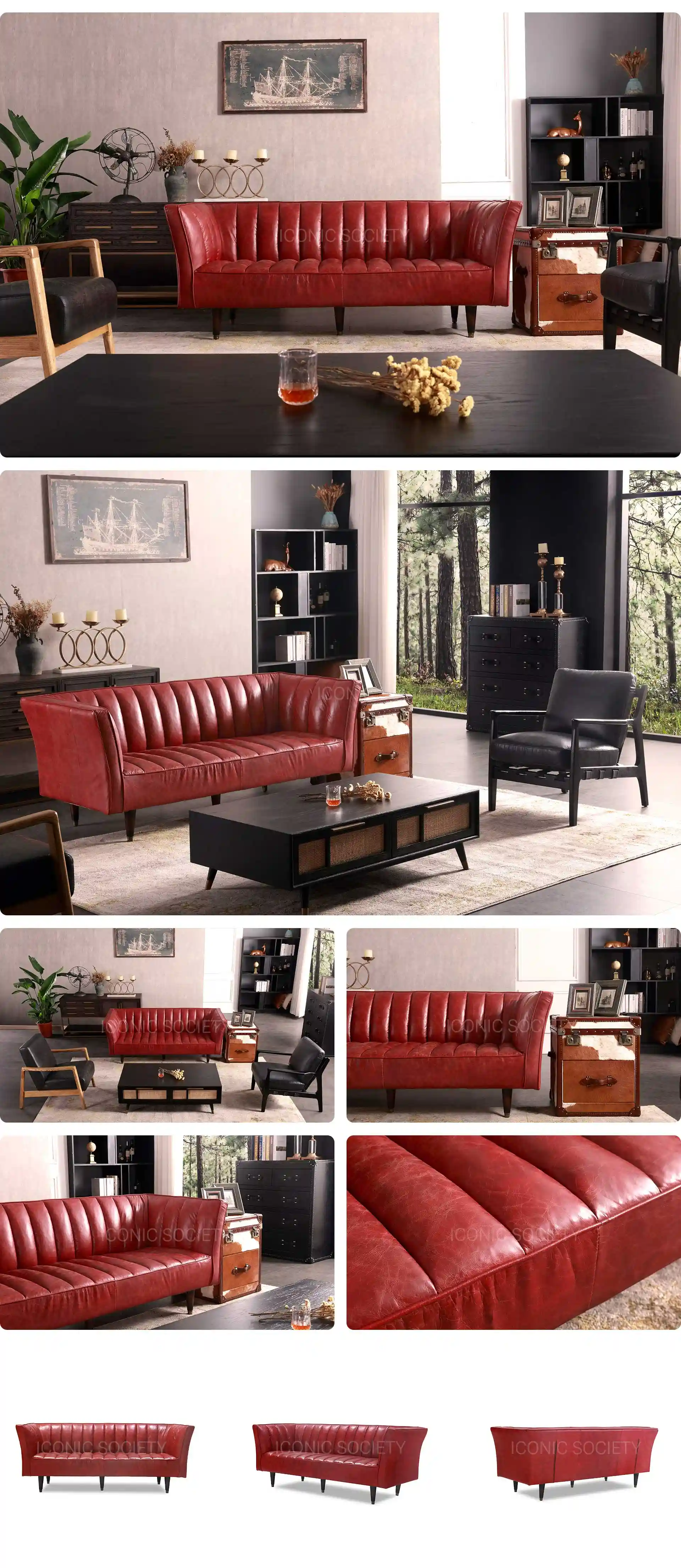 leather sofa supplier-Antique Master Red-SOUTH BEACH MARTINI -Iconic Society 13