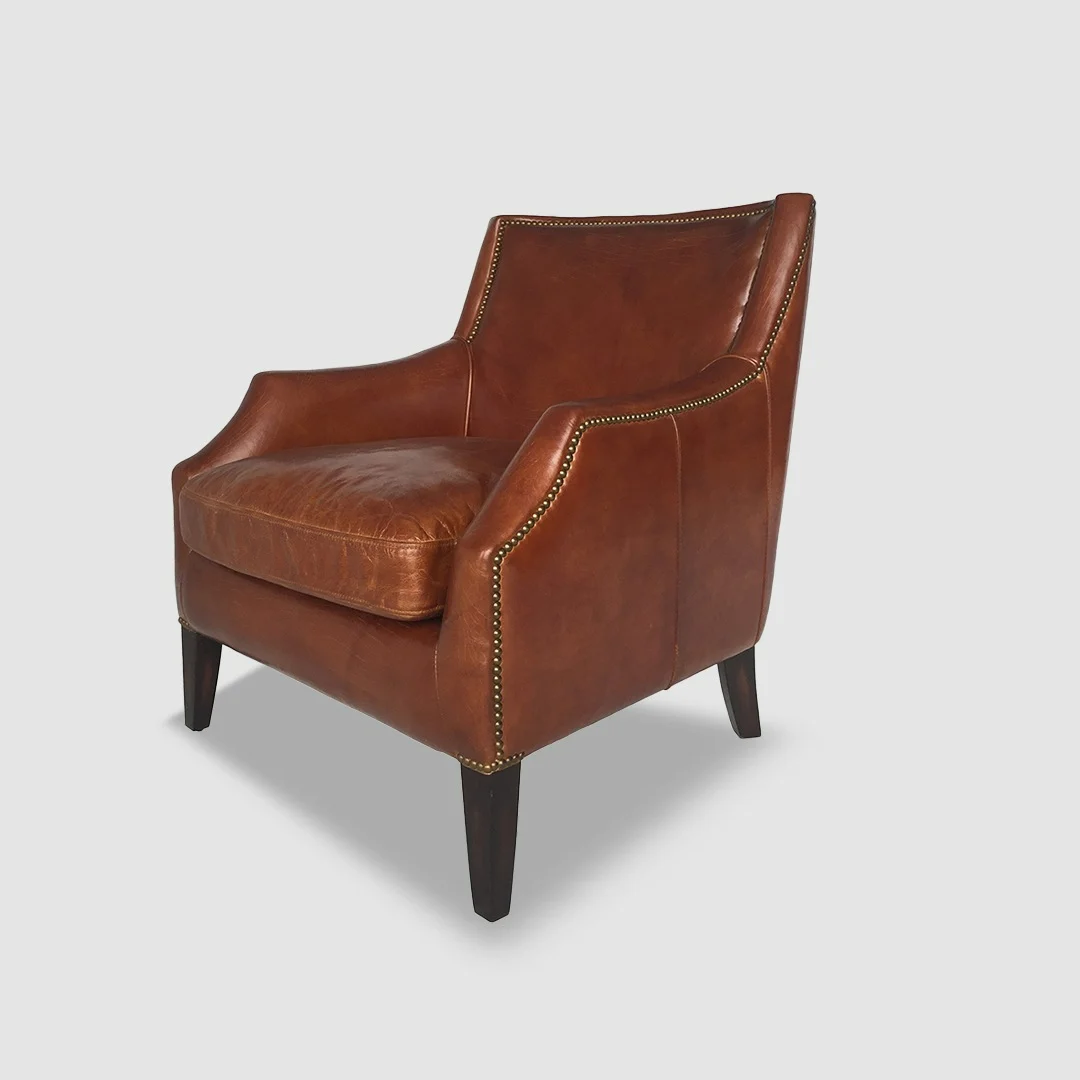 PROFESSOR'S LEATHER Club Chair -Iconic Society-brown-7042