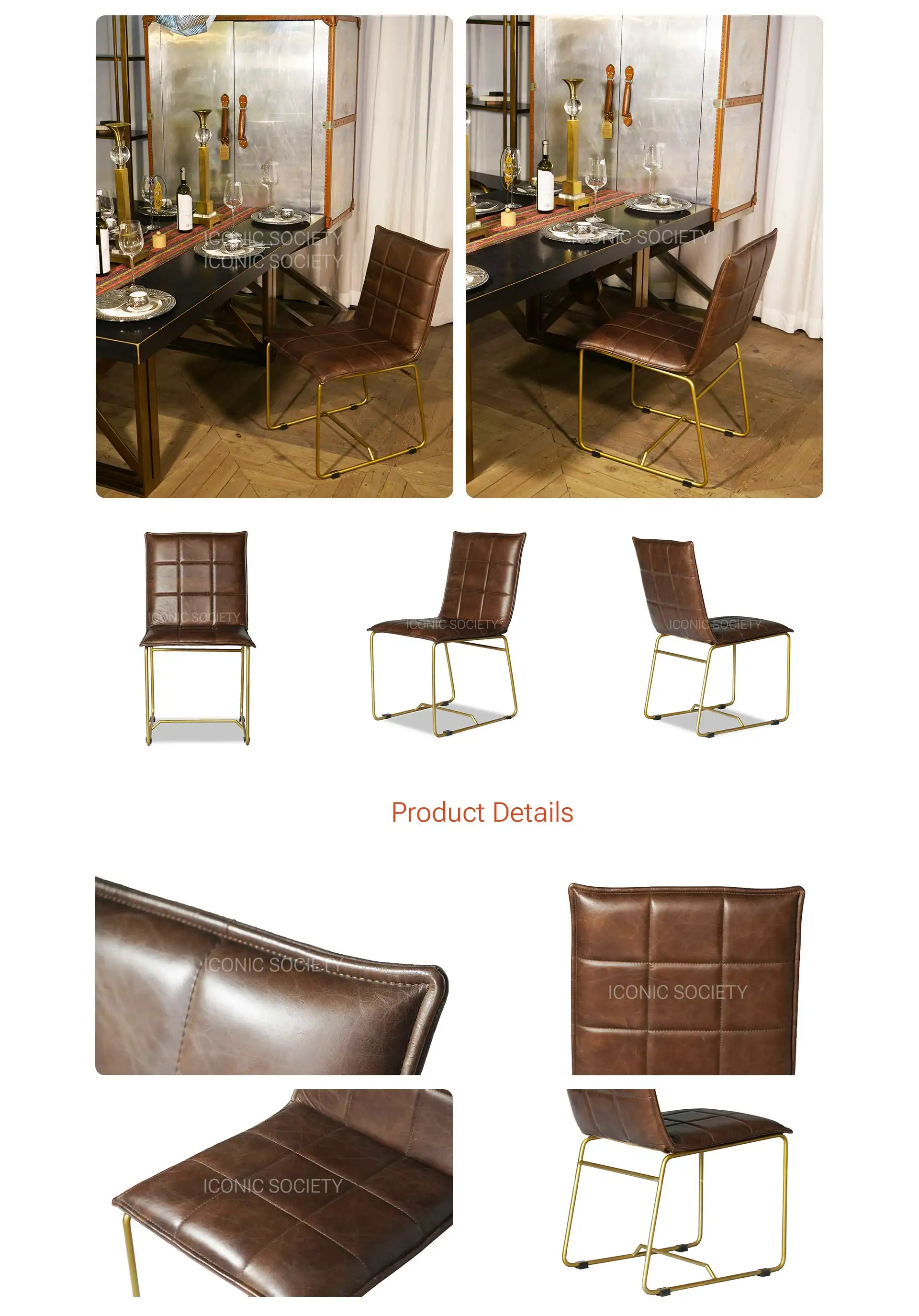 modern leather dining room sets-PC