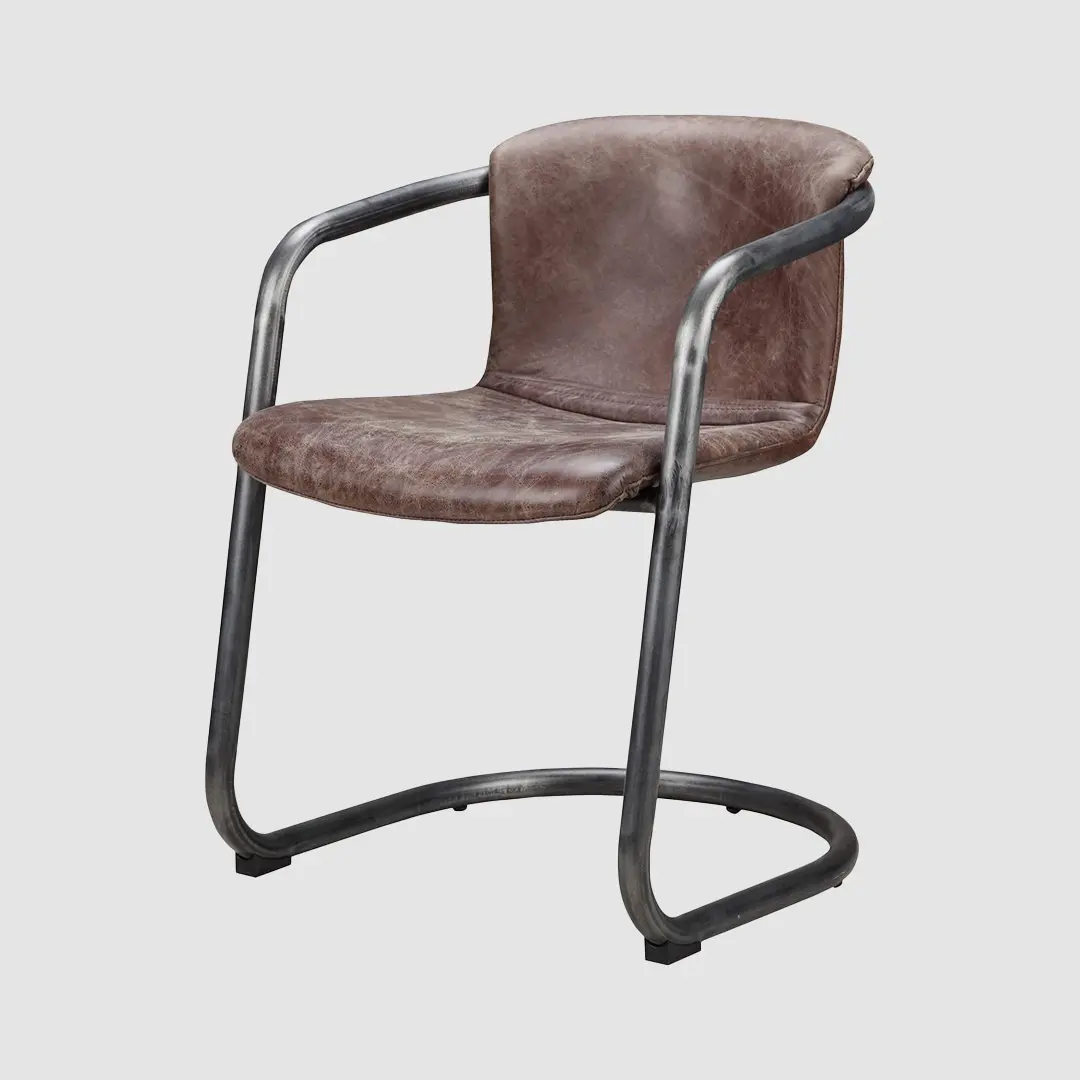 Industrial__Metal_and_Leather_Dining_Chairs_manufacturers--Brown-GRAPHITE_FRAME_-_Iconic_Society_7219-B-Brown-sofa supplier