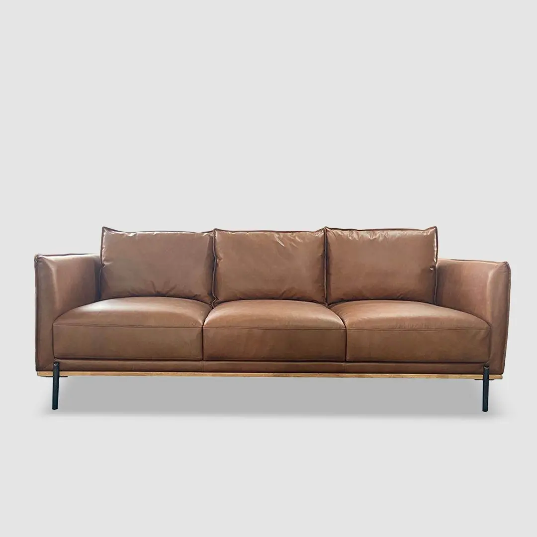 fine_leather_furniture_manufacturers-_Tan_Leather_3_Seat_Sofa-Brown-NEGRONI_-Iconic_Society-50192-3-sofa supplier