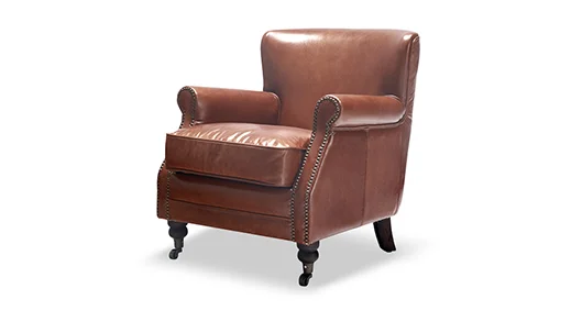 leather sofa factories-Vintage Dark Brown-PATRON-Iconic Society 1