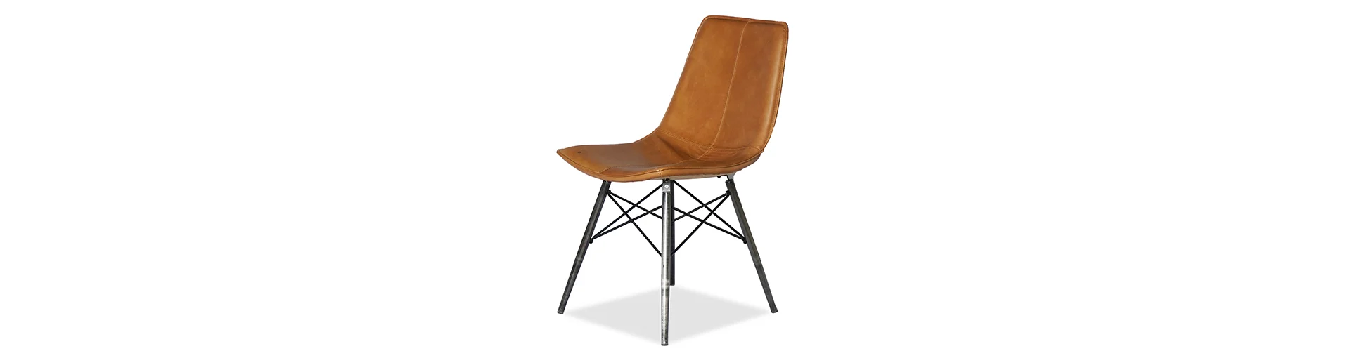 Modern real leather dining chair-banner