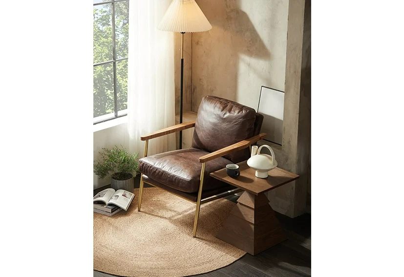 leather accent chair modern 3