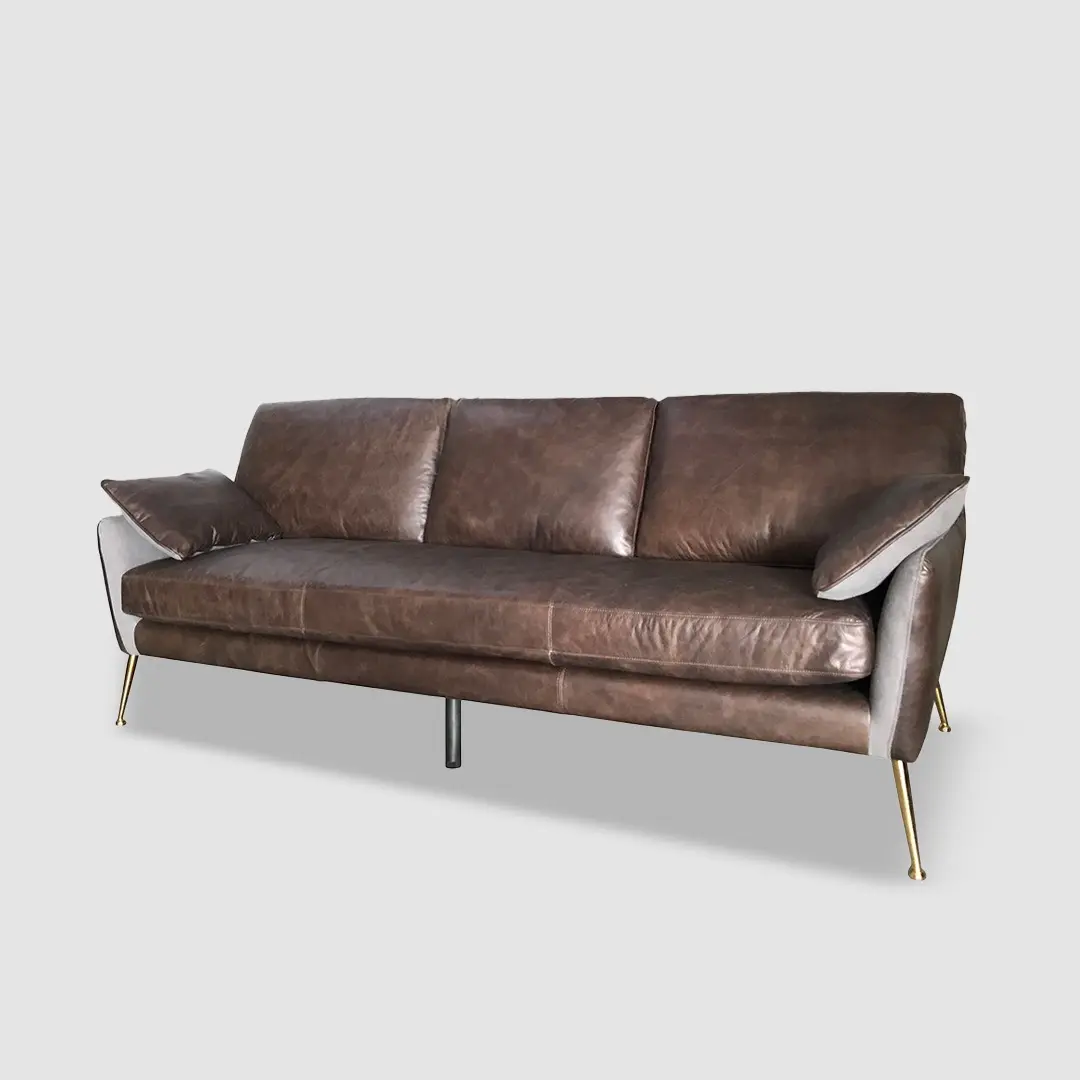 fine_leather_furniture_manufacturers-_Tan_Leather_3_Seat_Sofa-Brown-NEGRONI_-Iconic_Society-50188-3_Whiskey-sofa supplier