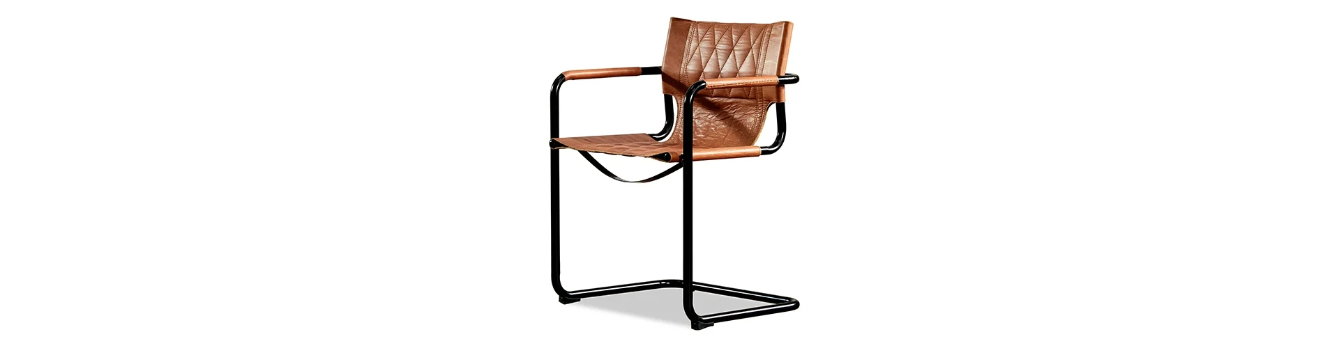 Modern metal real leather armchairs-Banner