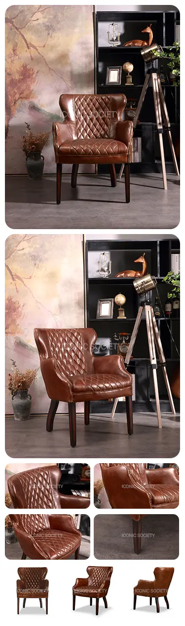 English_Button_Tufted_Wingchair_-_Dark_Brown-JAGGER_-Iconic_Society_-YD-sofa supplier