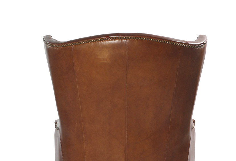 vintage Leather Wing Chair 7