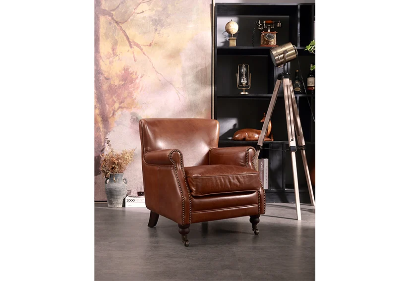 leather sofa factories-Vintage Dark Brown-PATRON-Iconic Society 2